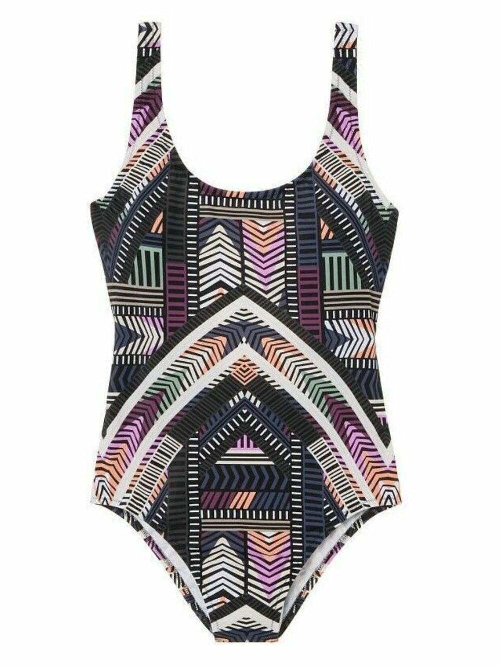 PINK Victoria’s Secret One Piece Swimsuit High Leg Geometric Aztec S